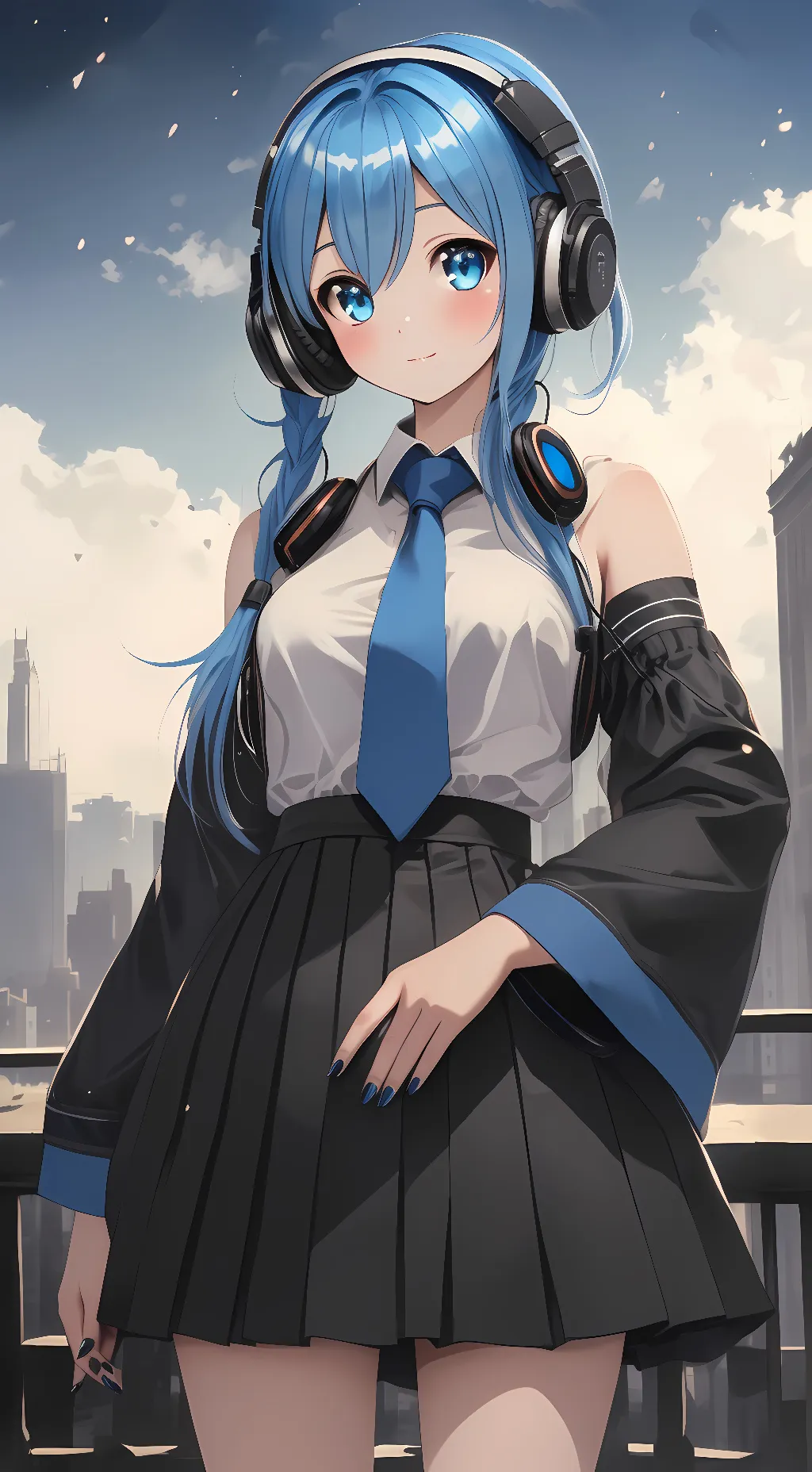 ai character: Miku(better) background