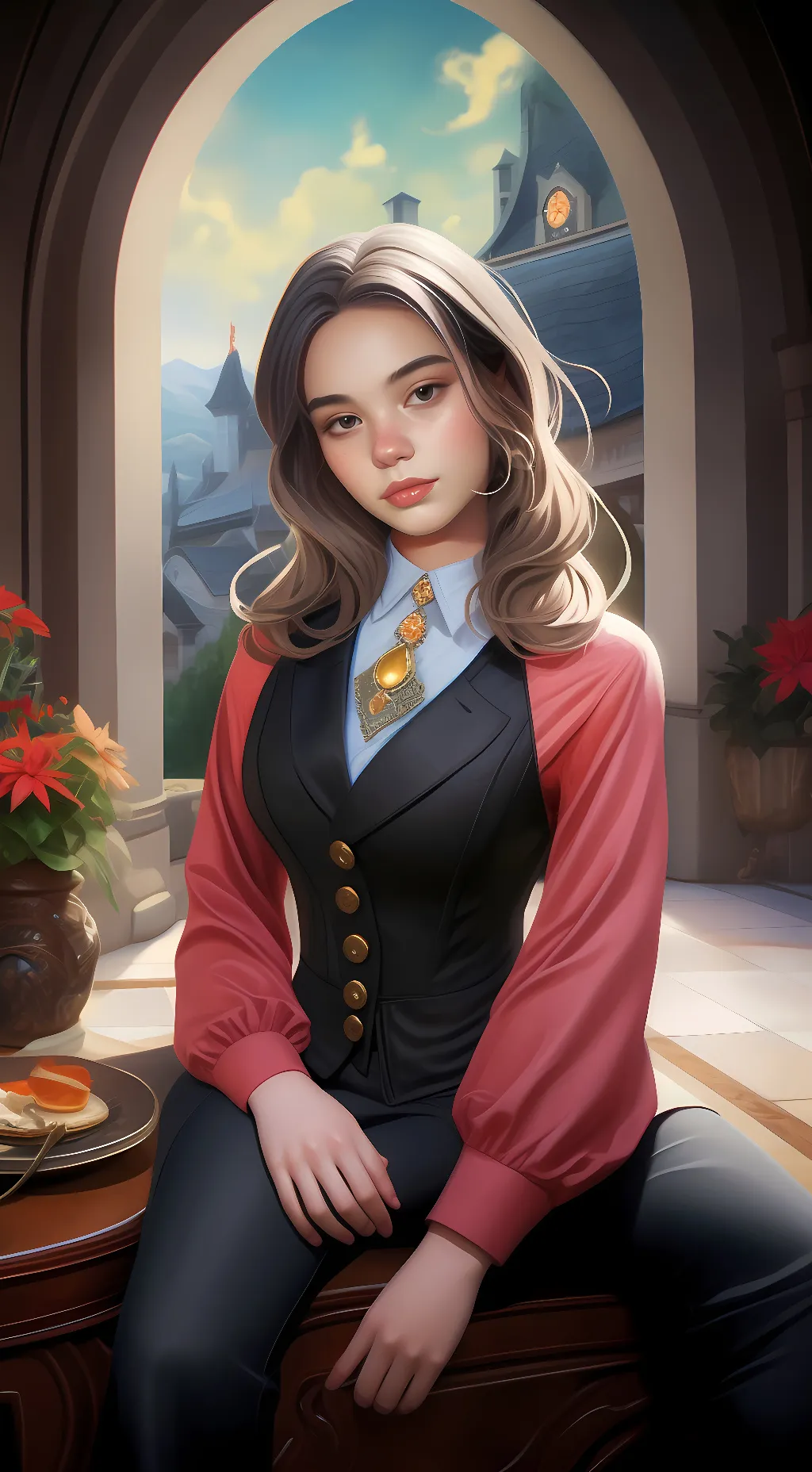 ai character: Aurora background