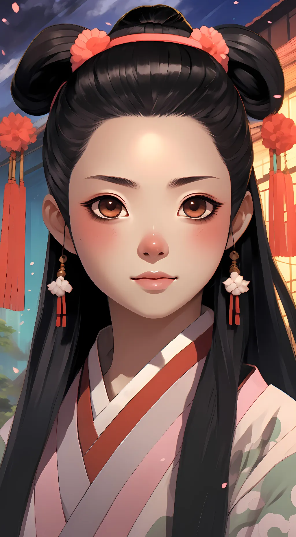 ai character: Nezuko background