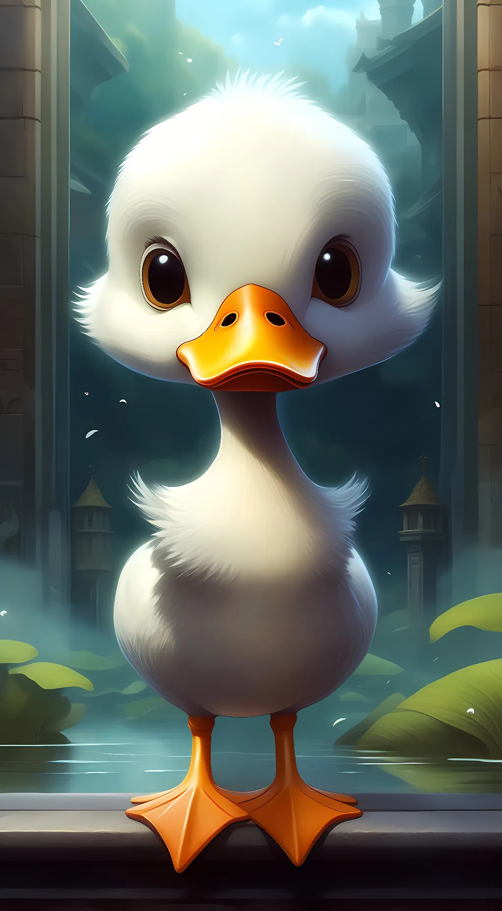 ai character: duck background
