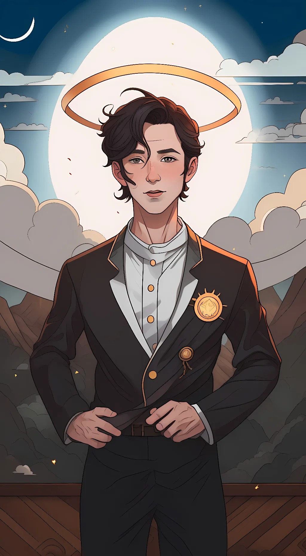 ai character: Adam  background