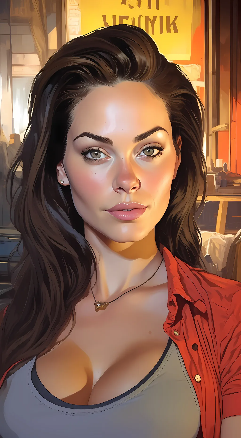 ai character: Alison Tyler  background