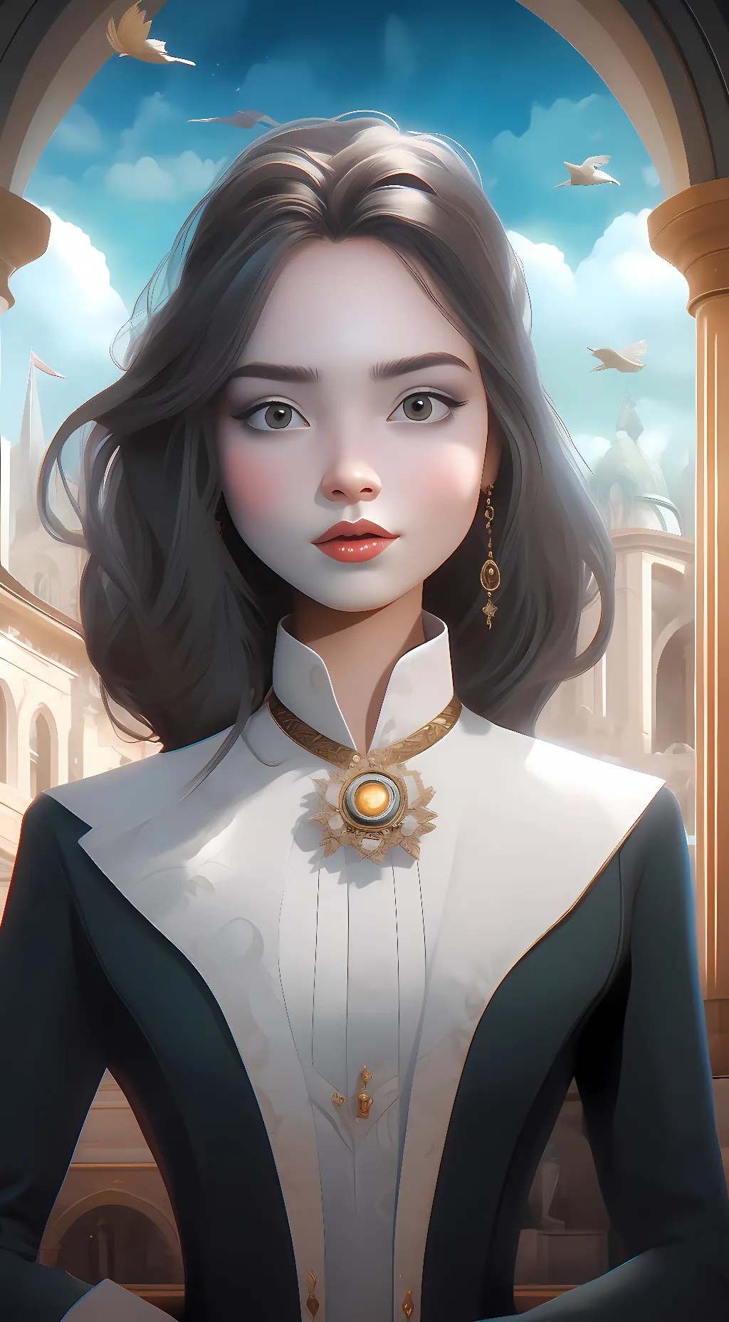 ai character: ginger background