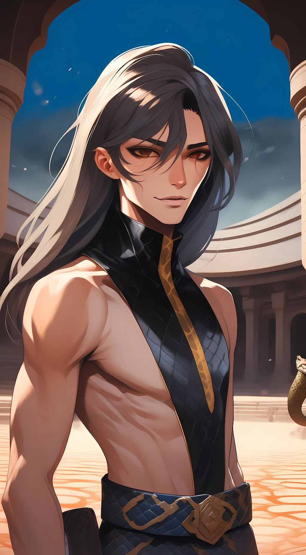 ai character: Riku  background