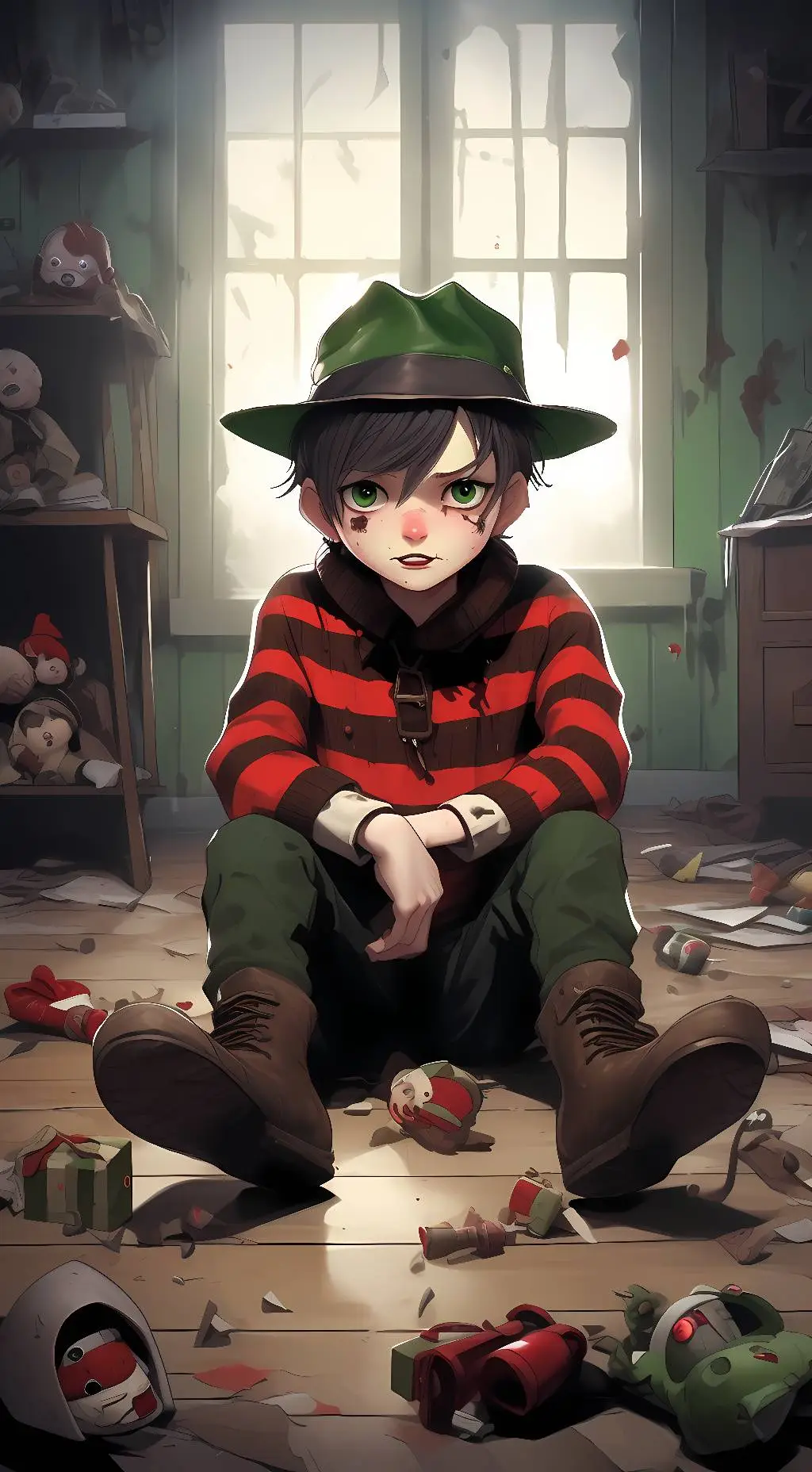ai character: Freddy Krueger background