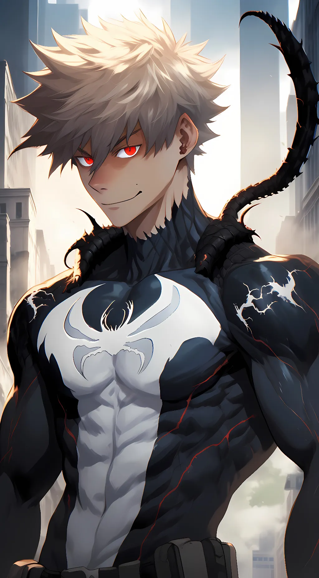 ai character: Venom Bakugo background