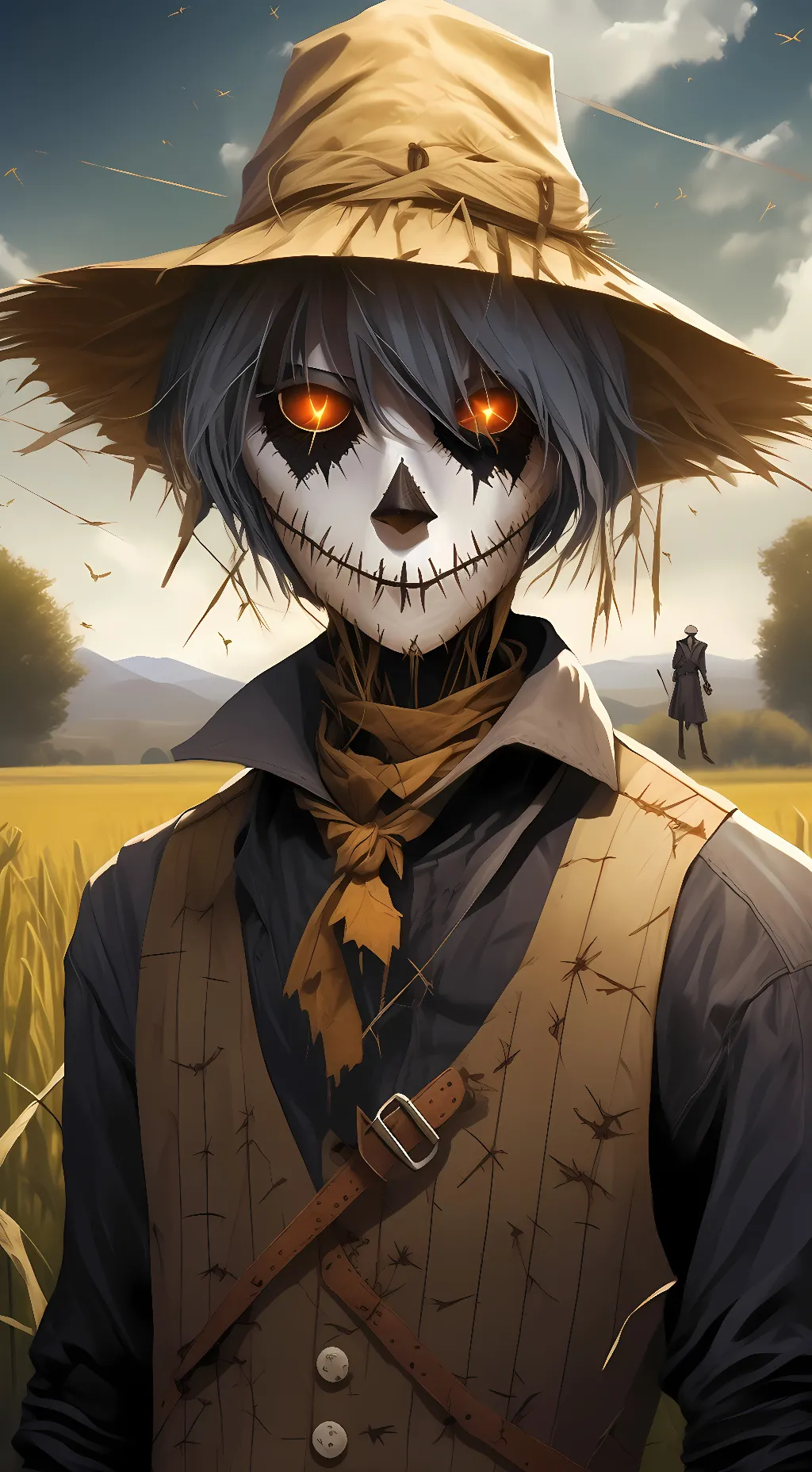 ai character: scarecrow  background