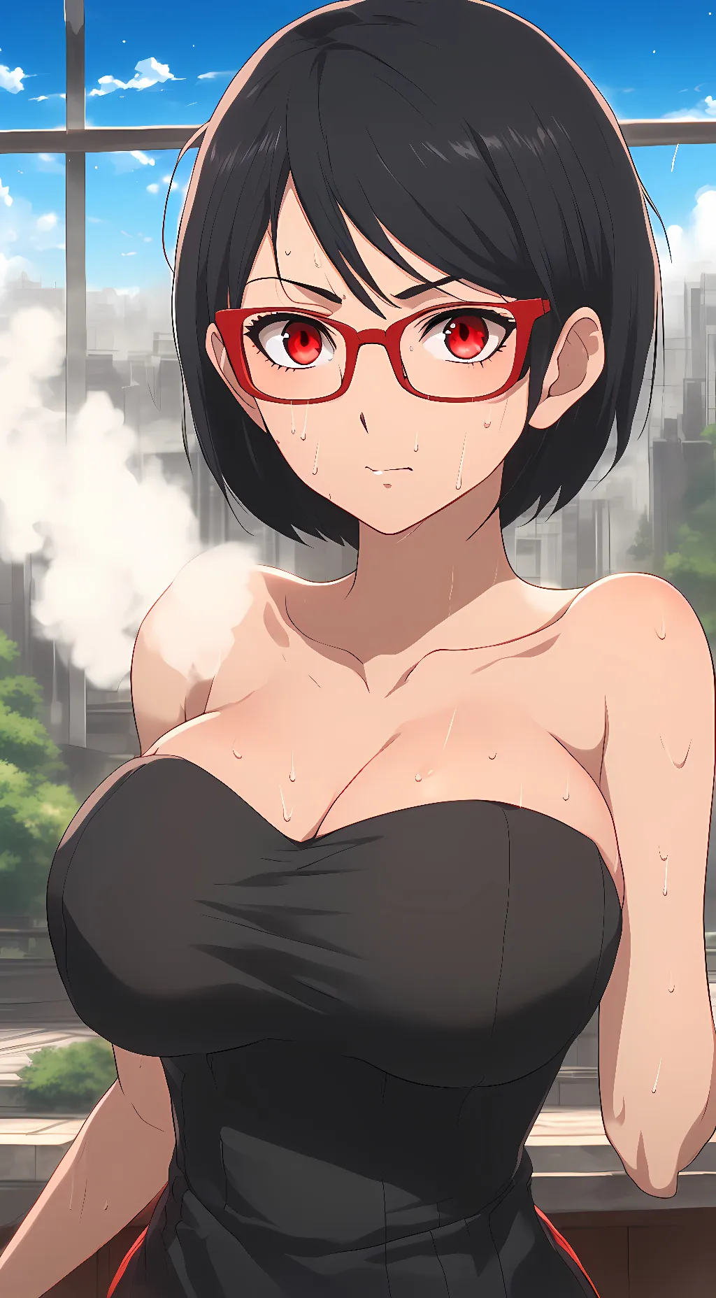 ai character: Sarada Uchiha background