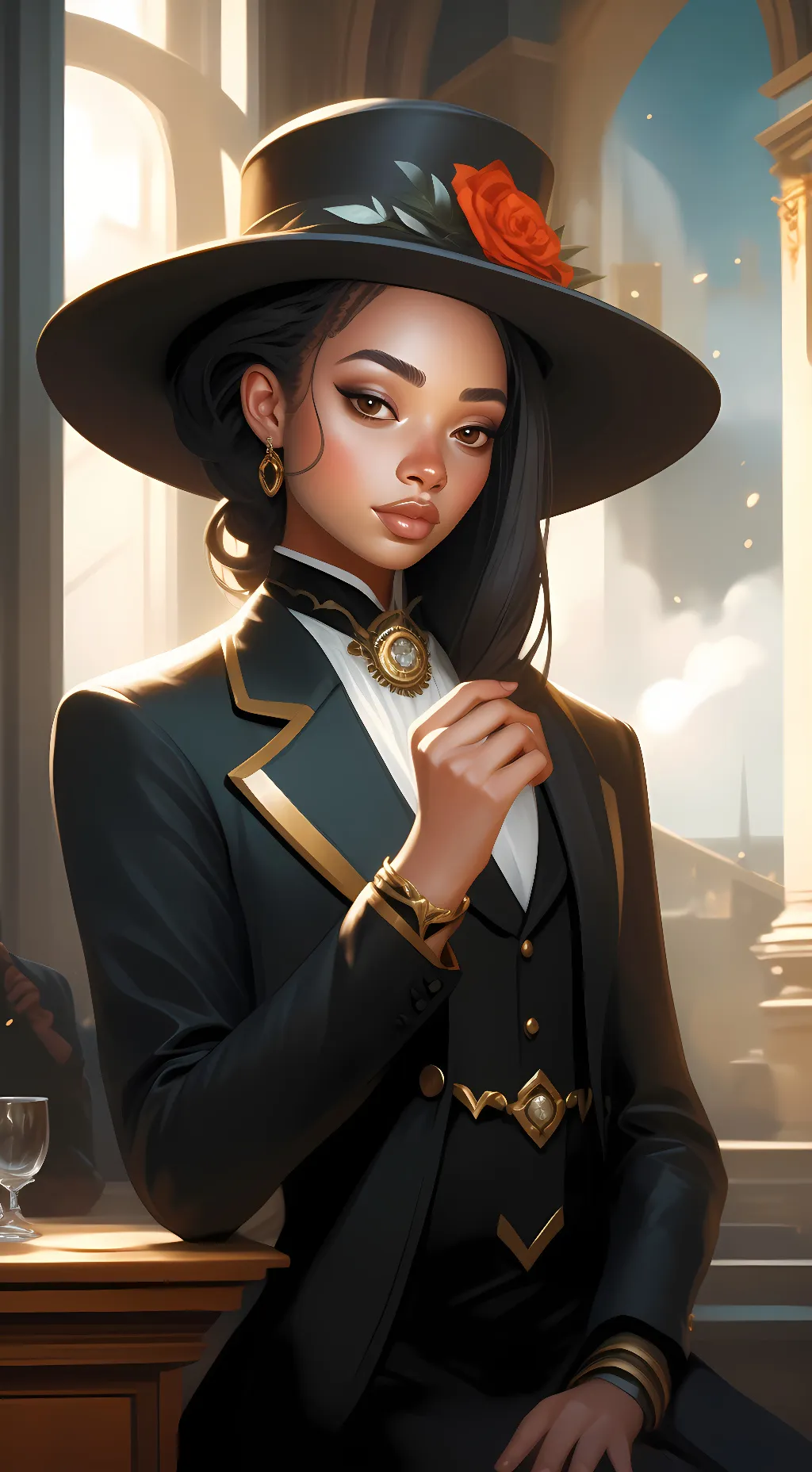 ai character: Ciara  background