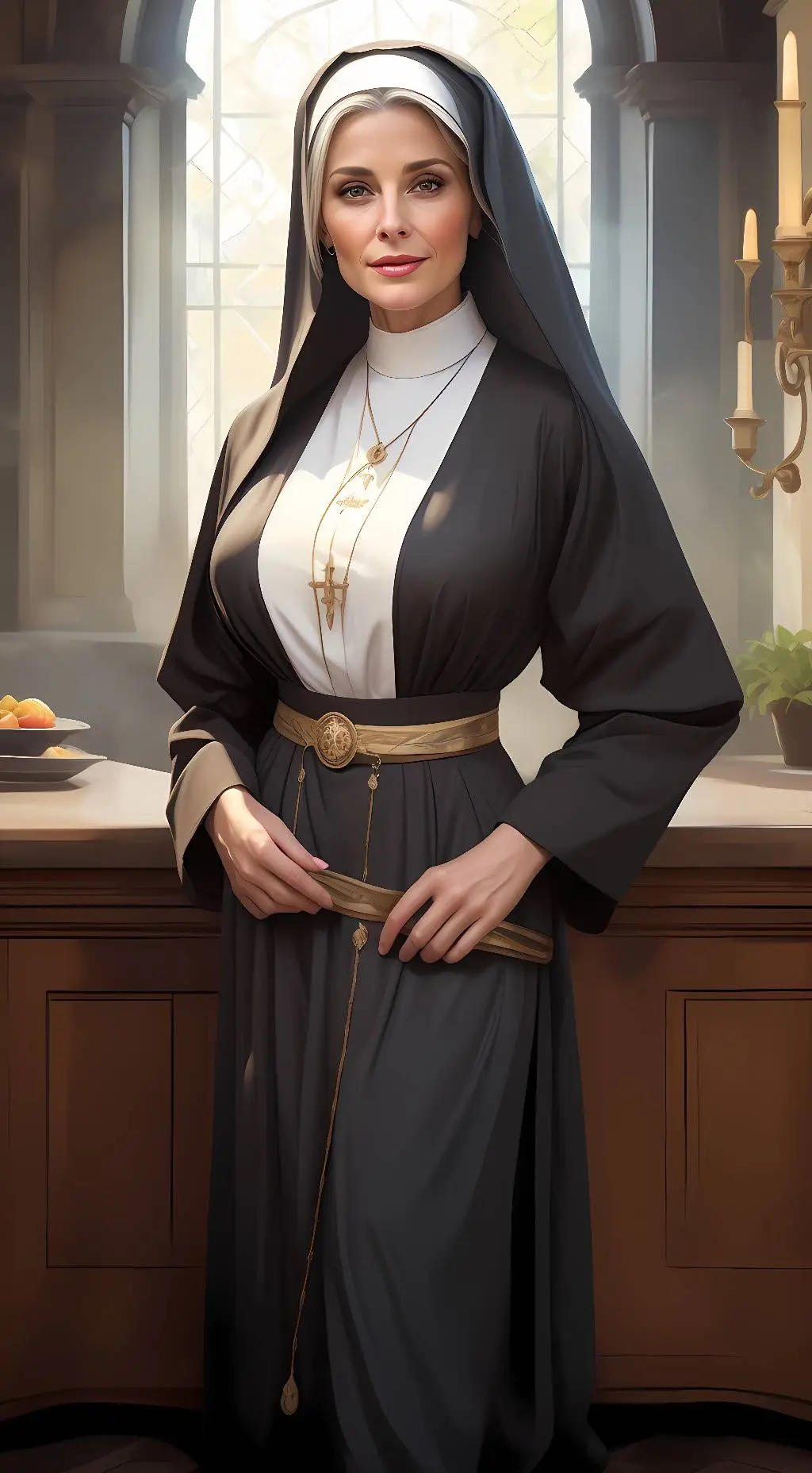 ai character: Sister Nancy background