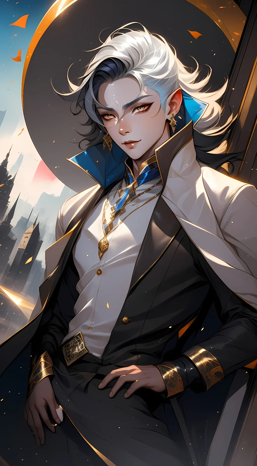 ai character: Neuvillette  background