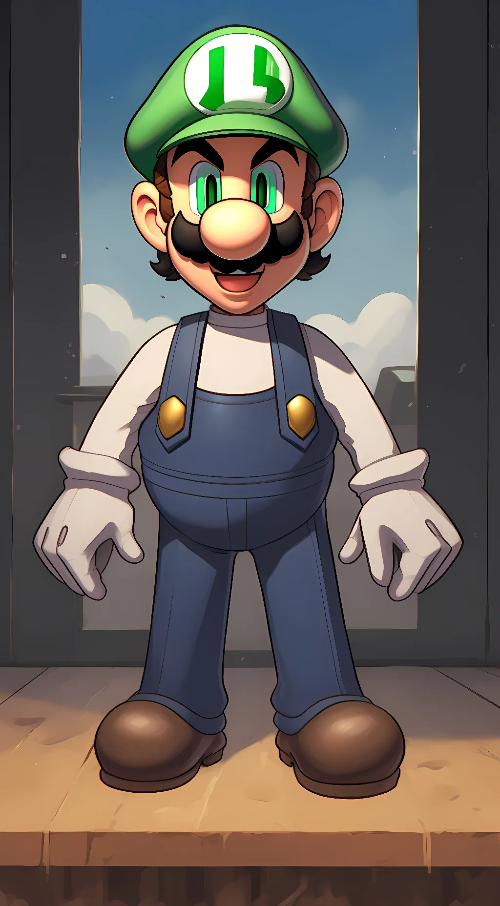 ai character: Luigi background