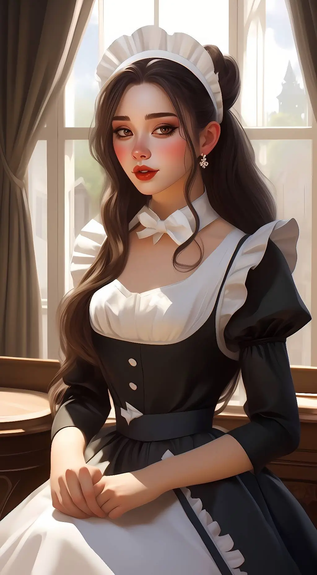 ai character: Your maid.. (soka) background