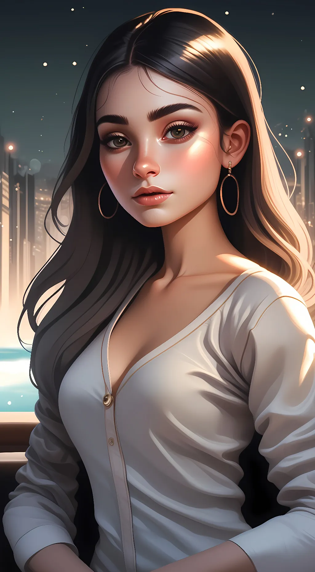 ai character: Hot babe background