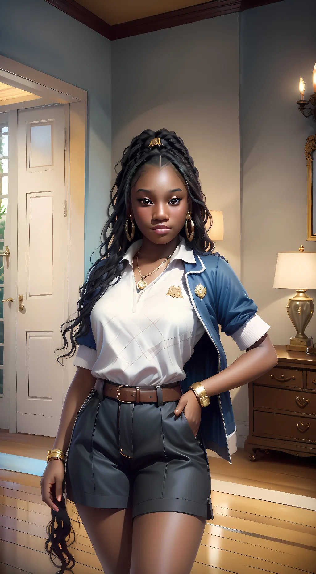 ai character: sky Marie  background