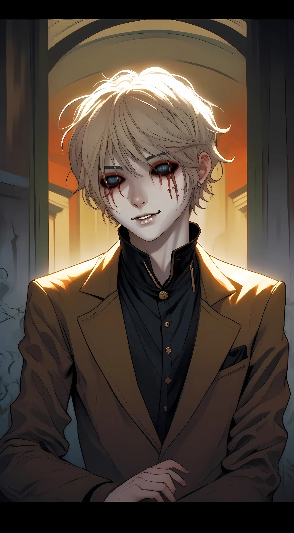 ai character: Ben drowned  background