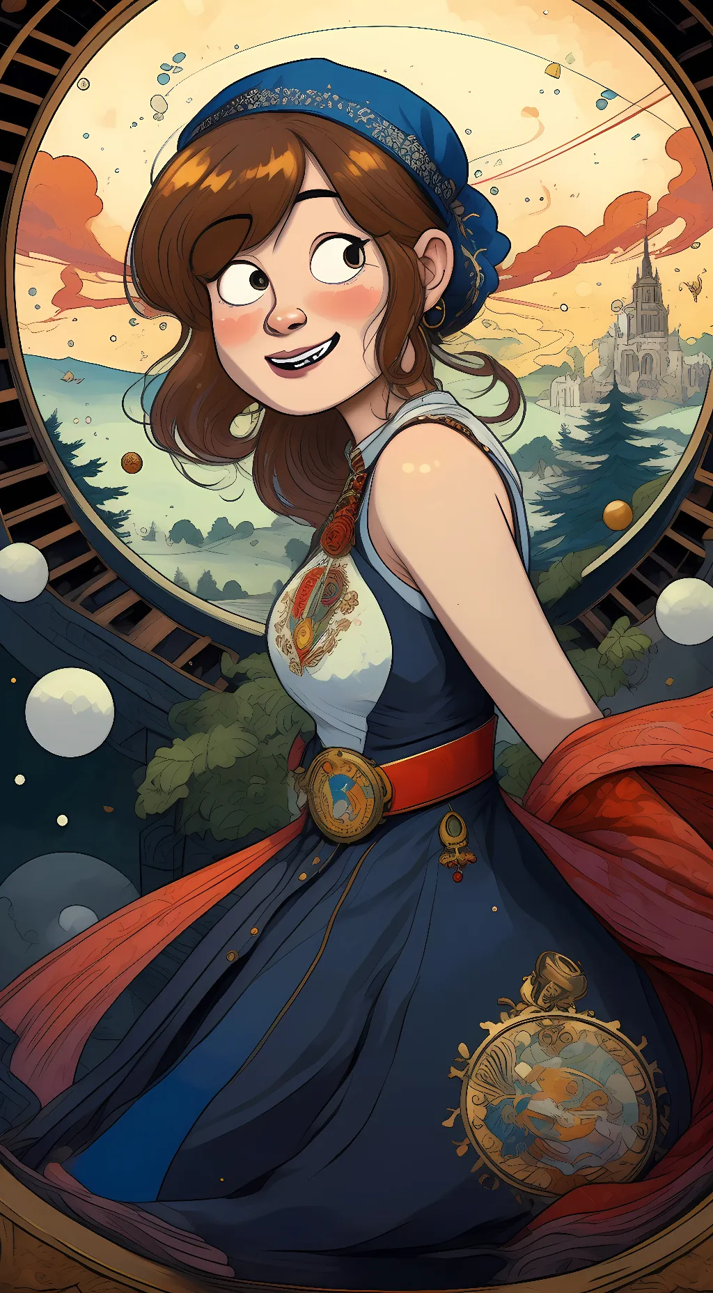 ai character: mable pines background