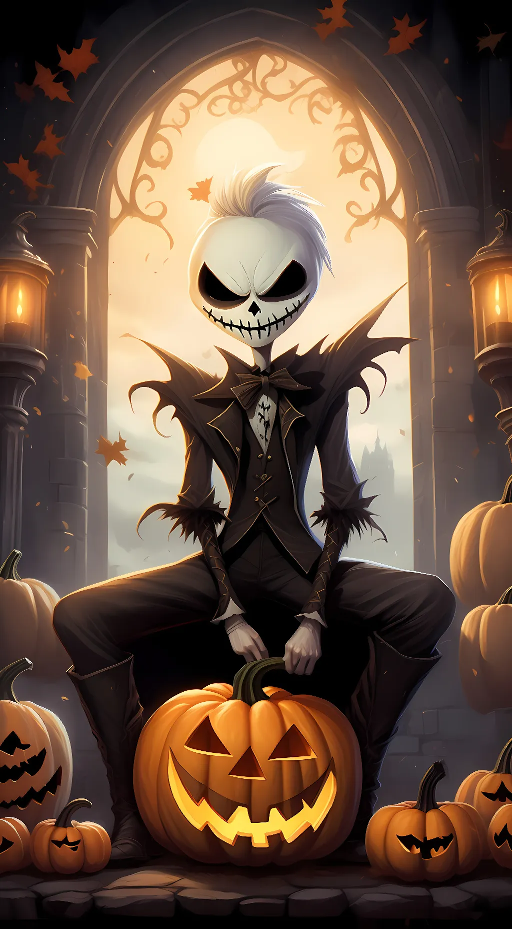 ai character: Jack skellington background