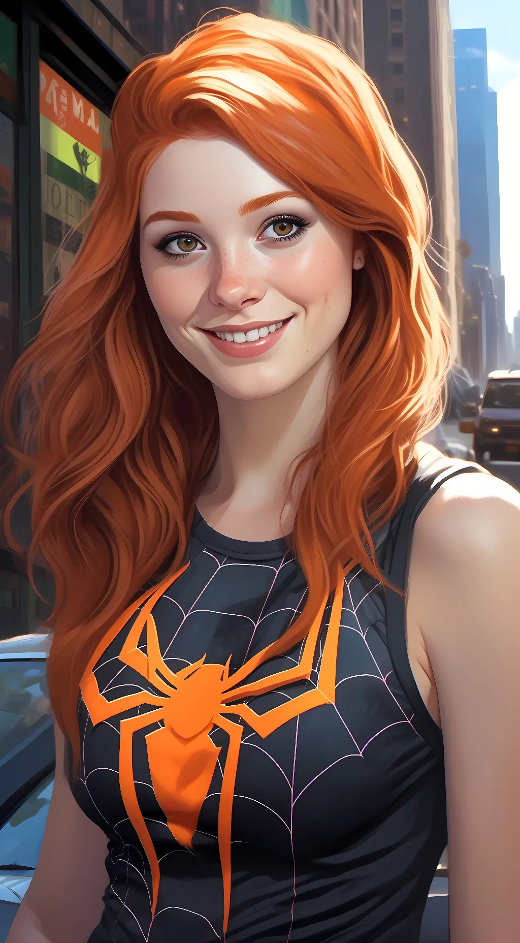 ai character: Mary Jane Watson background