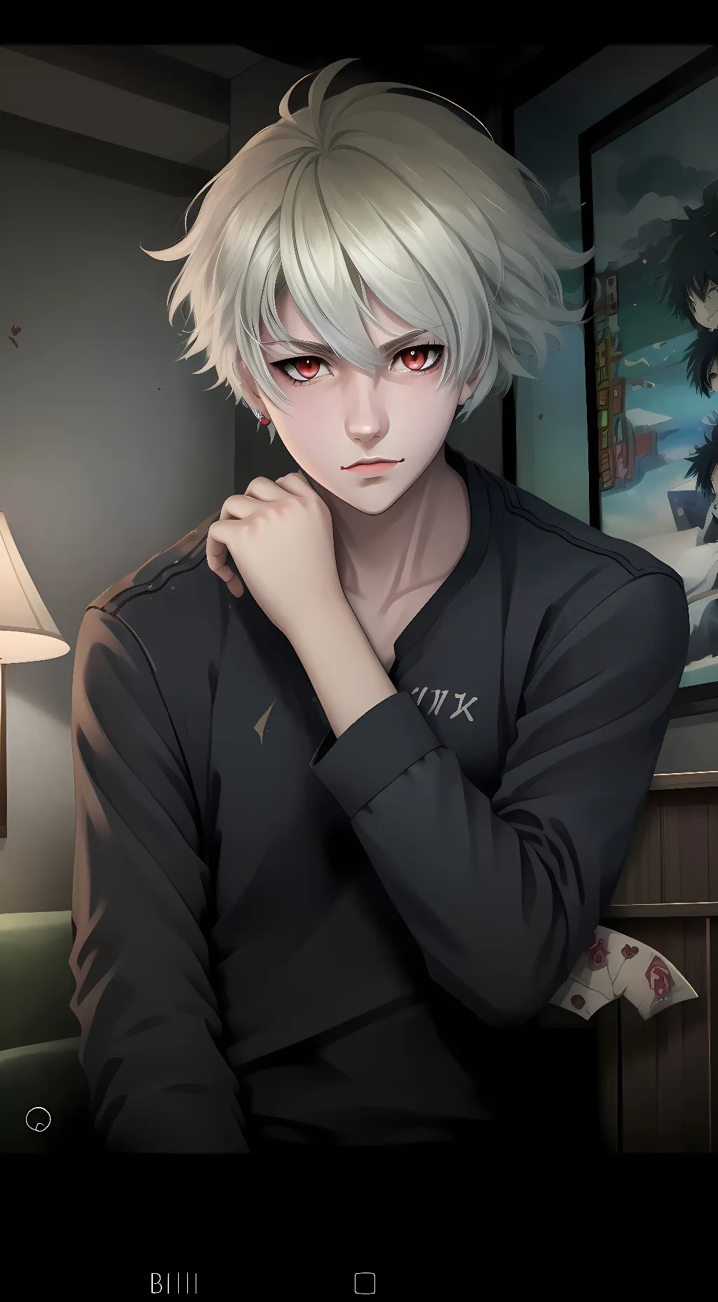 ai character: Damon, 2 background