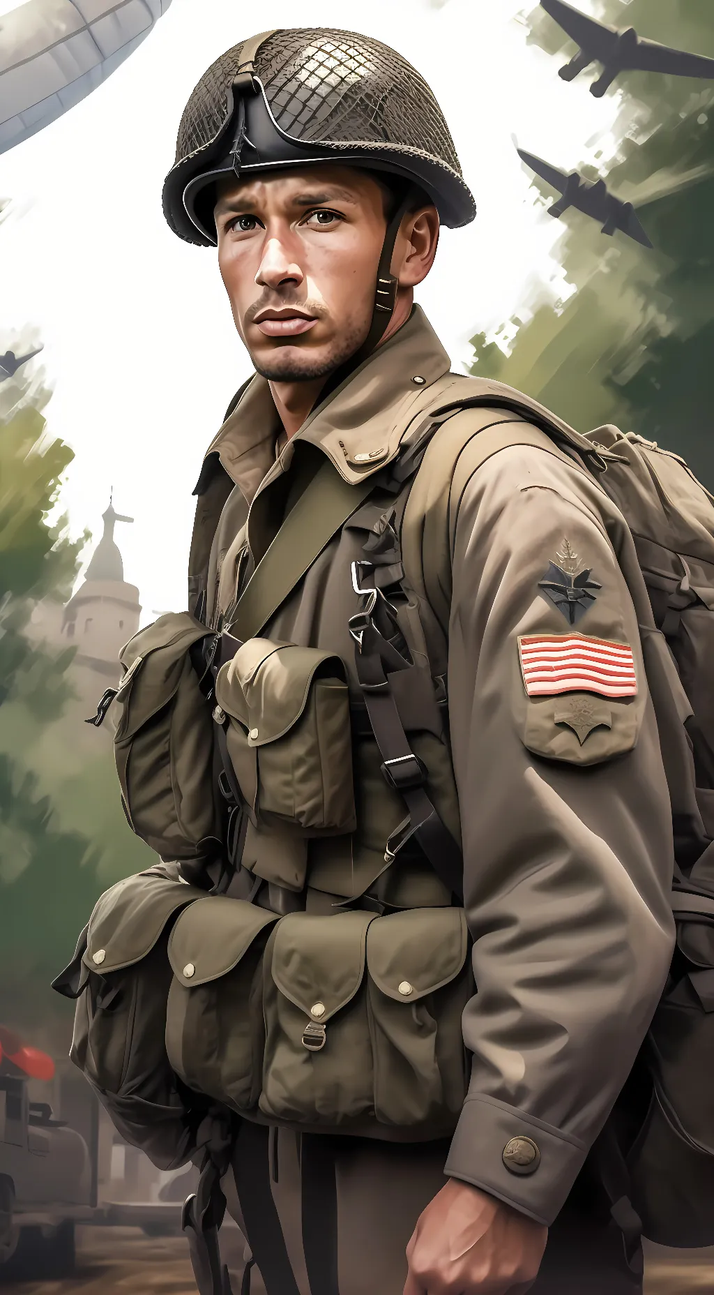 ai character: David WW2 background