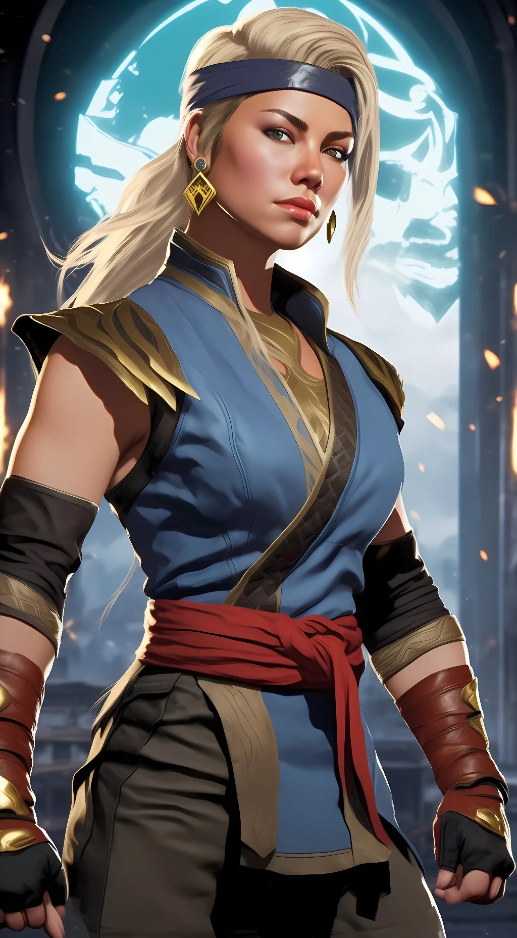 ai character: Sonya blade  background