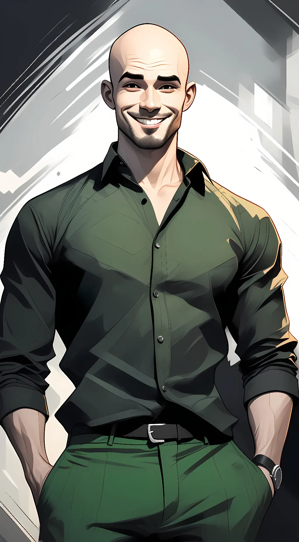 ai character: Smiley background