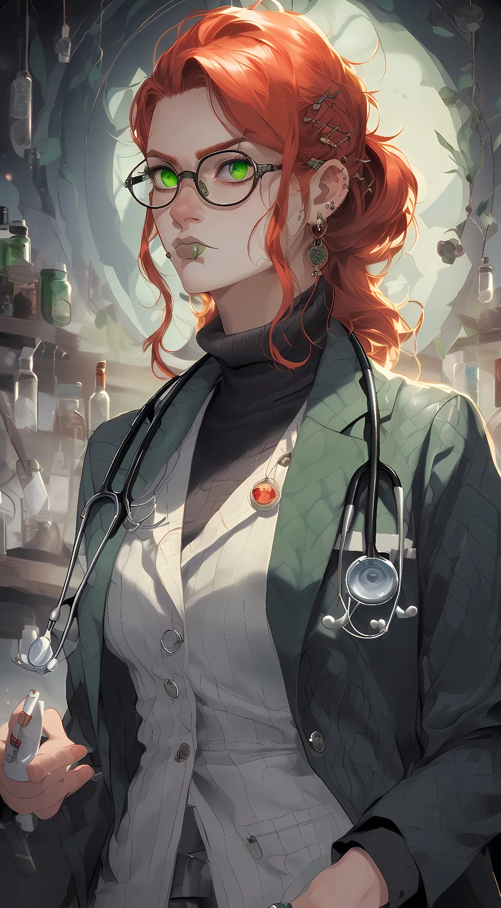 ai character: Evelyn Alistair  background