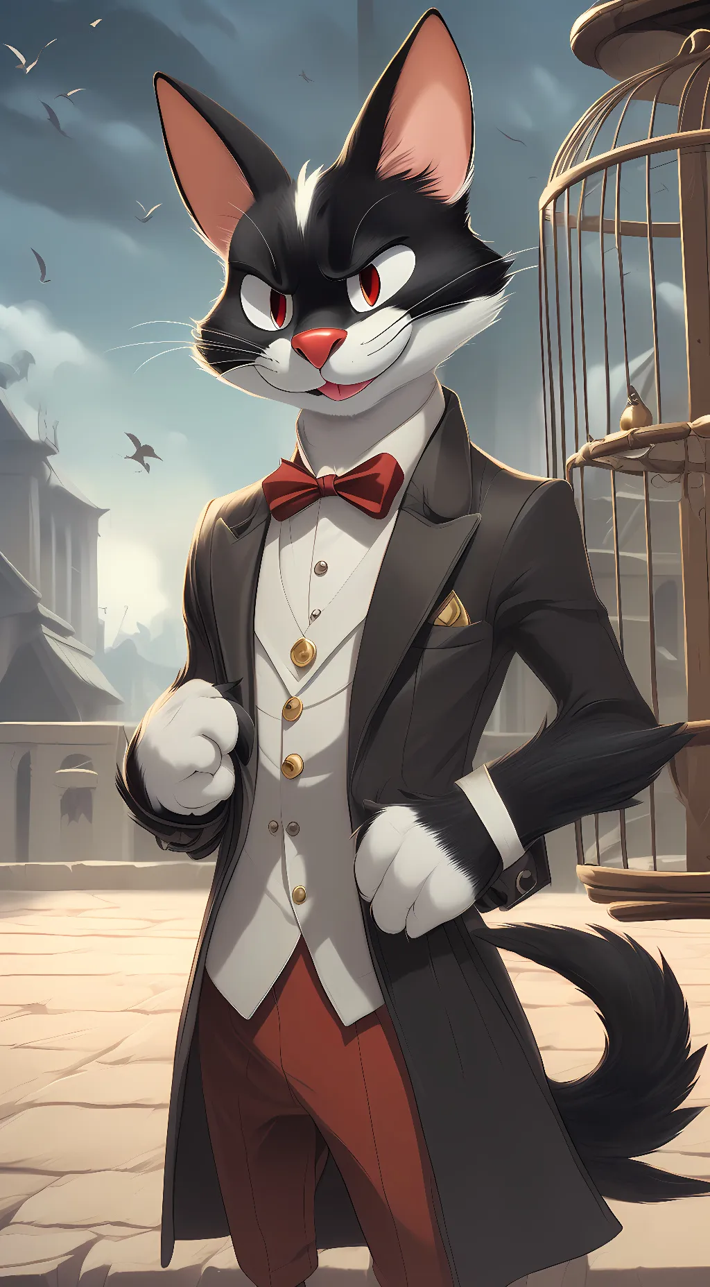 ai character: Sylvester the Cat background