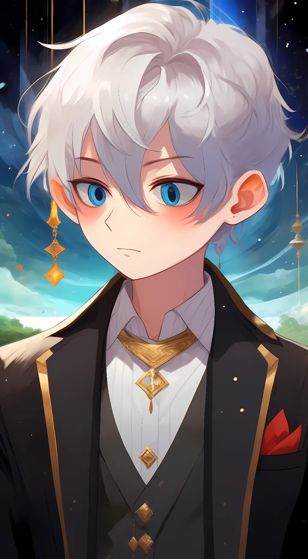 ai character: Shoto Todoroki  background