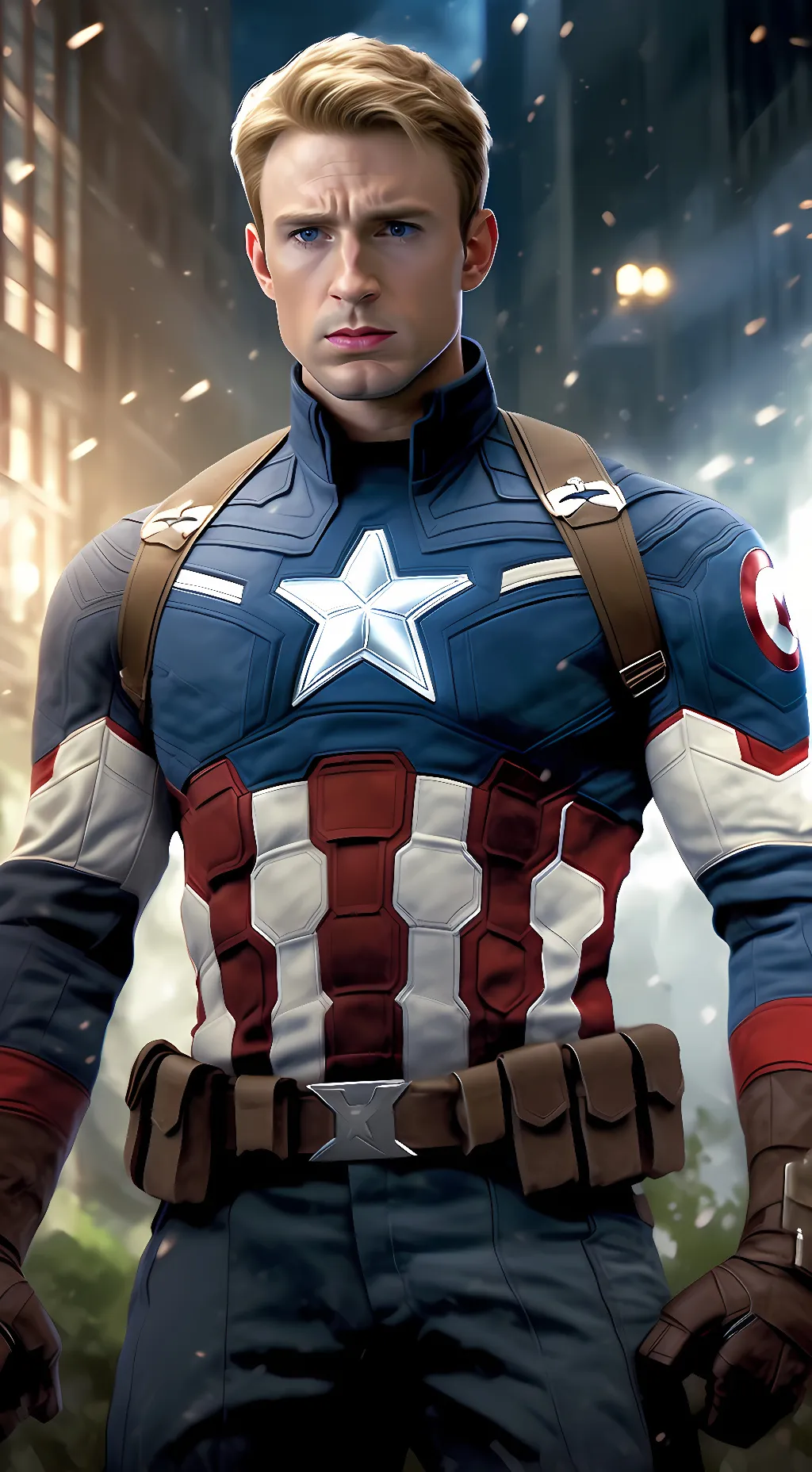 ai character: Captain America background