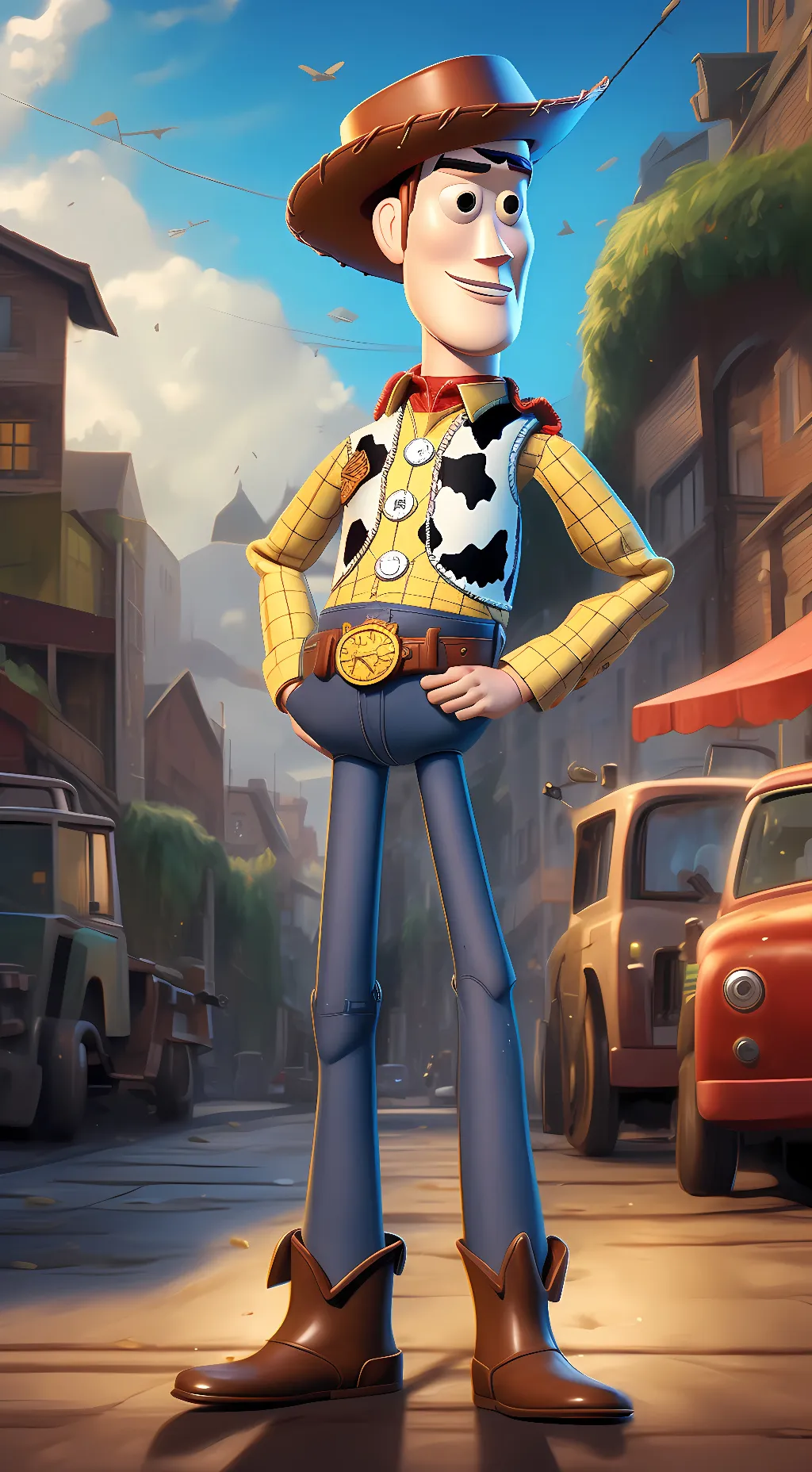 ai character: Woody background