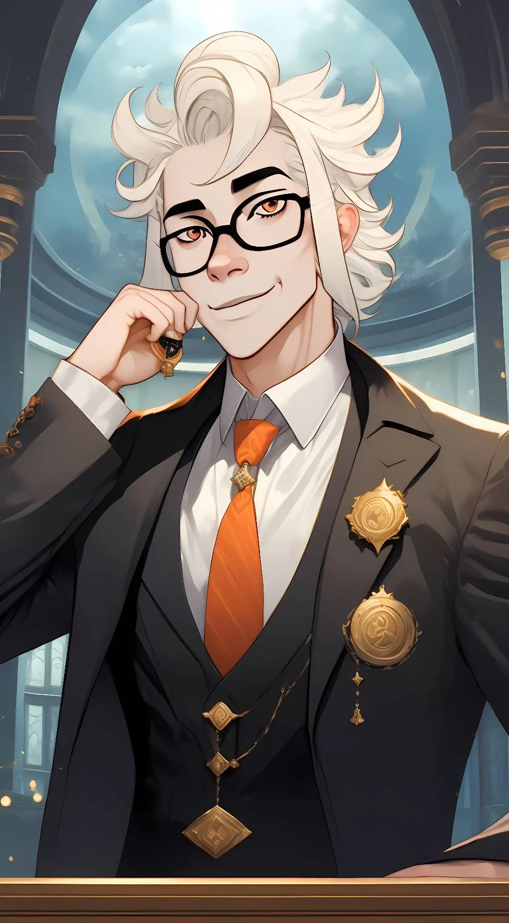 ai character: mr Peabody  background