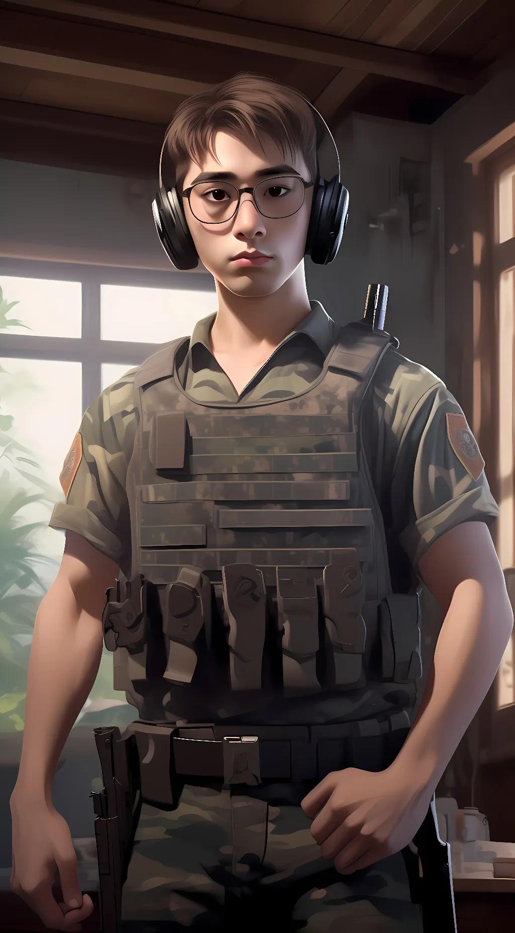 ai character: Leonardo  background