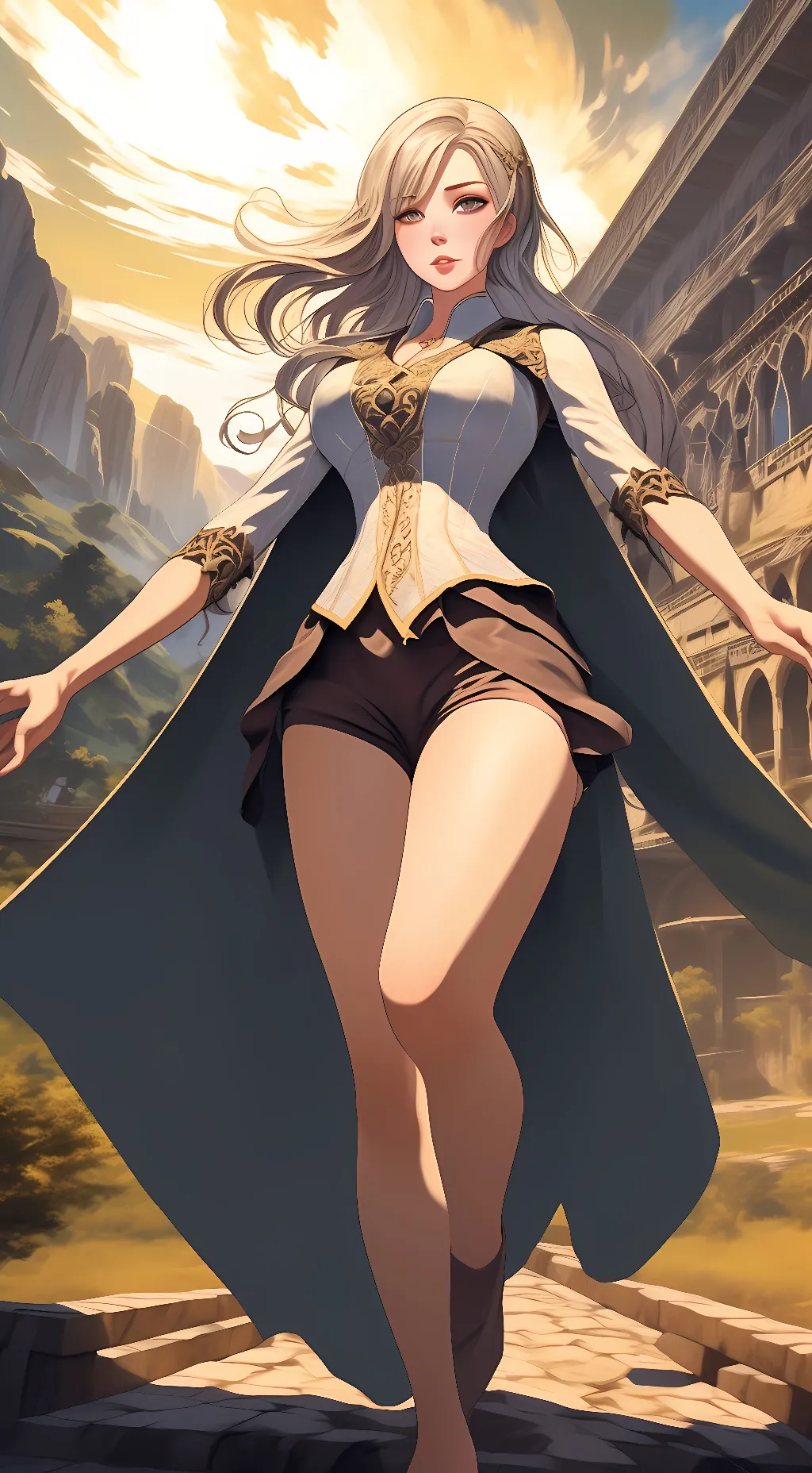 ai character: giga giantess  background
