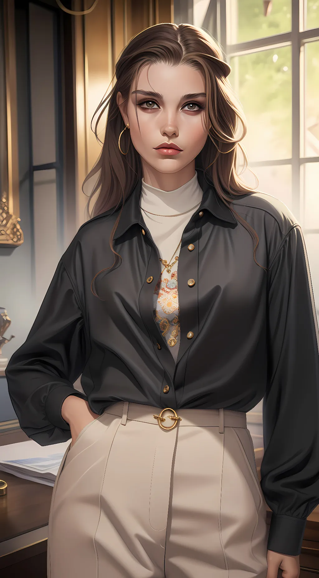 ai character: Natalie  background