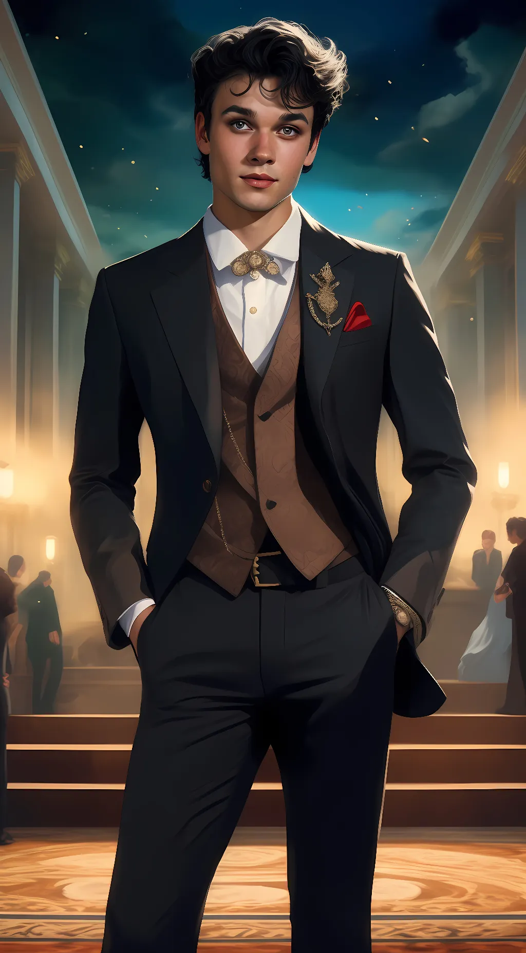 ai character: Mattheo Riddle  background