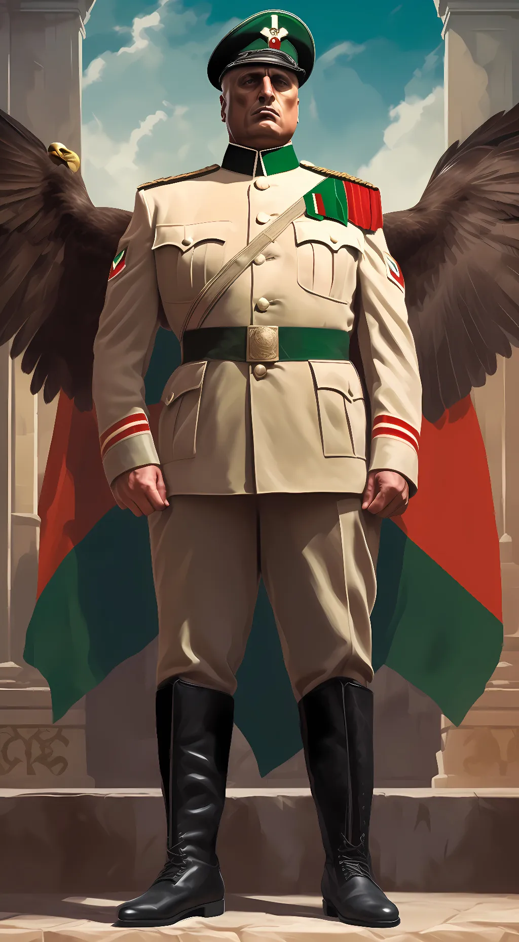 ai character: Benito Mussolini background