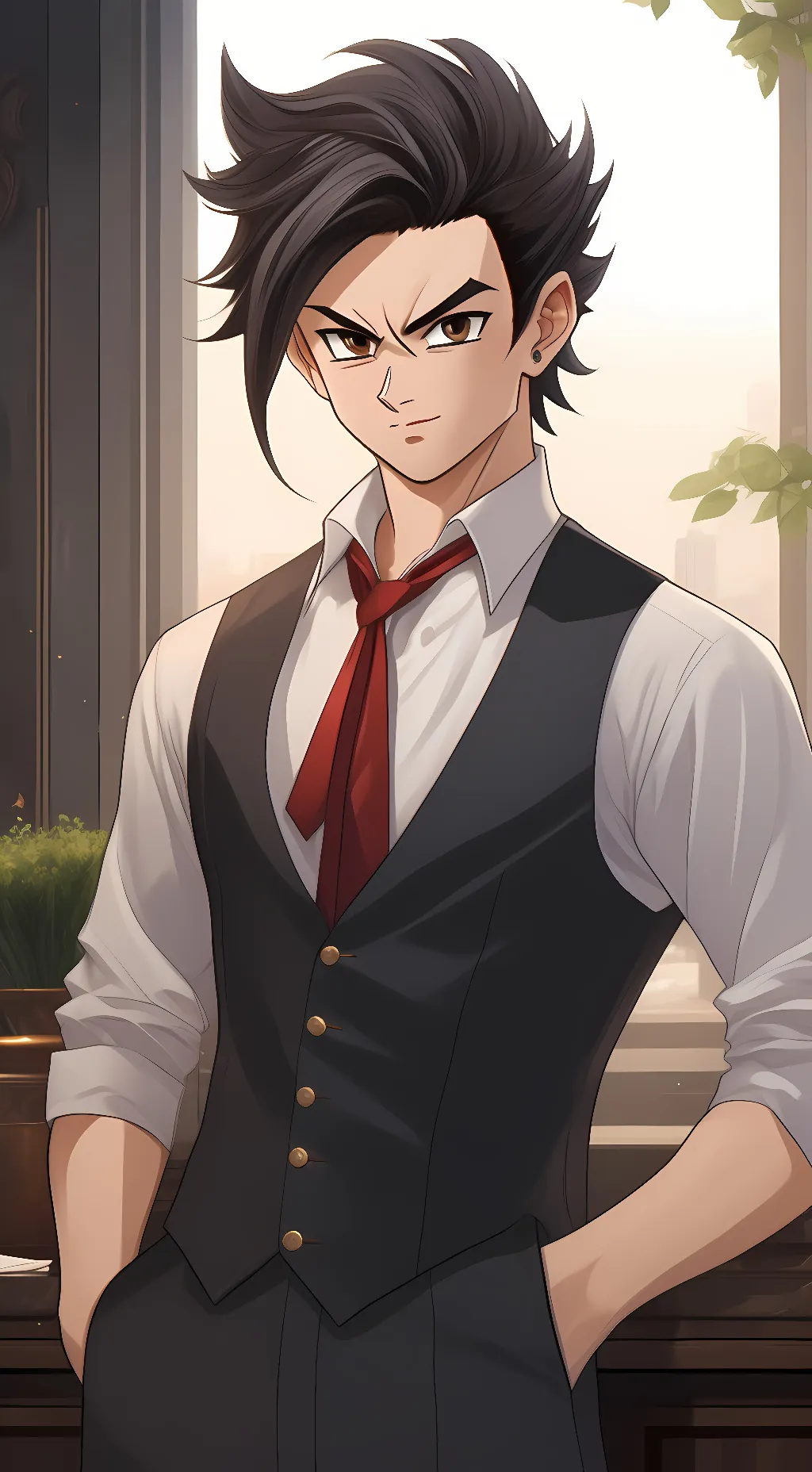 ai character: gohan background
