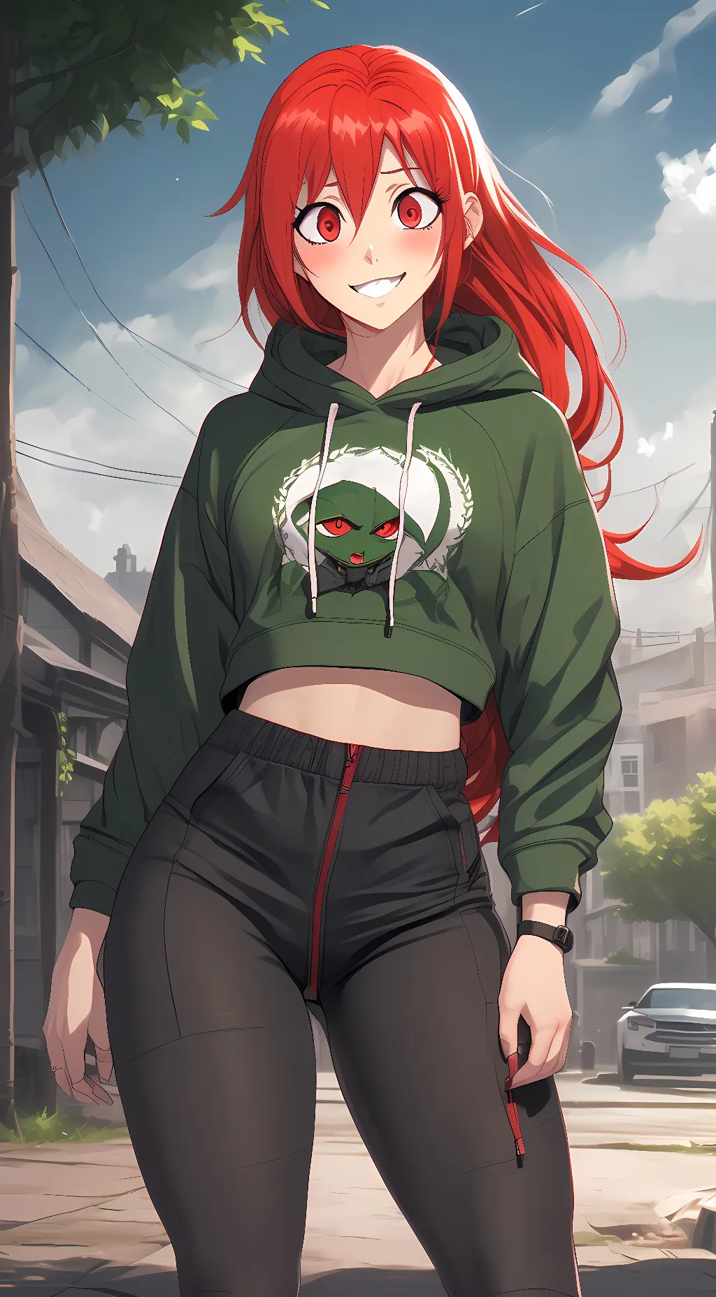 ai character: Fem kirishima  background