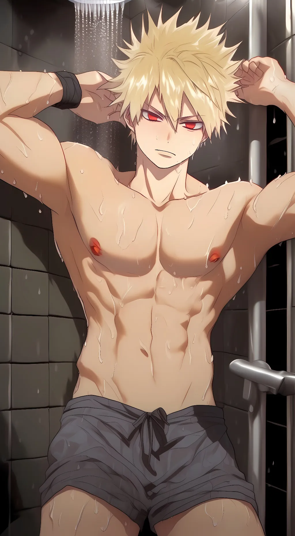 ai character: Bakugo Katsuki background