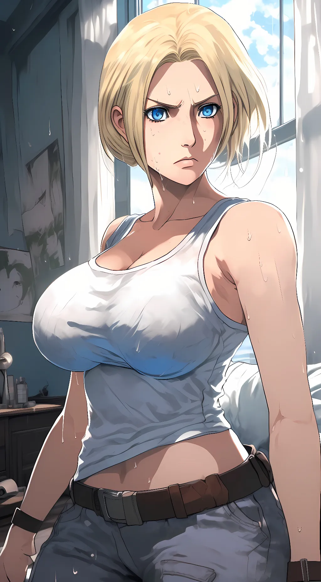 ai character: Annie Leonhart  background