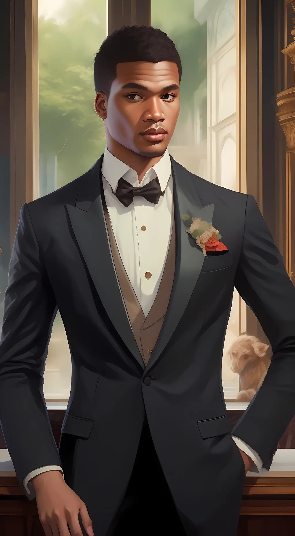 ai character: Franklin clinton  background