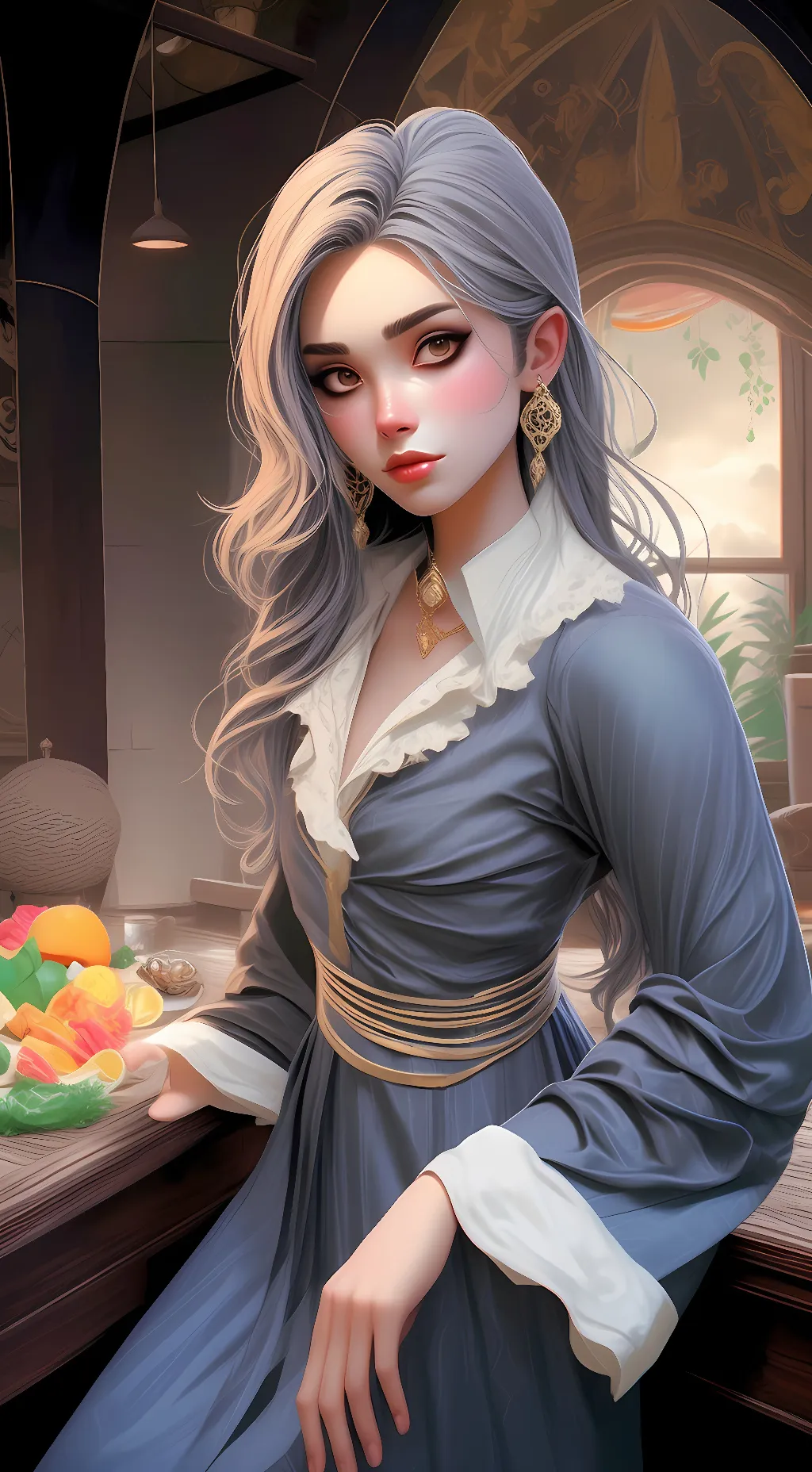 ai character: Emilia Jenkins background
