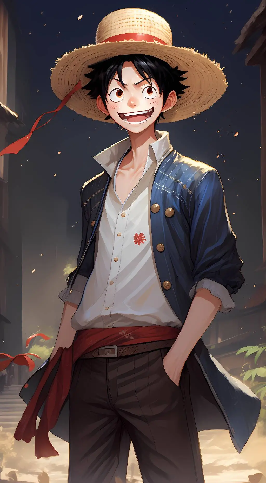 ai character: all of  straw hats background