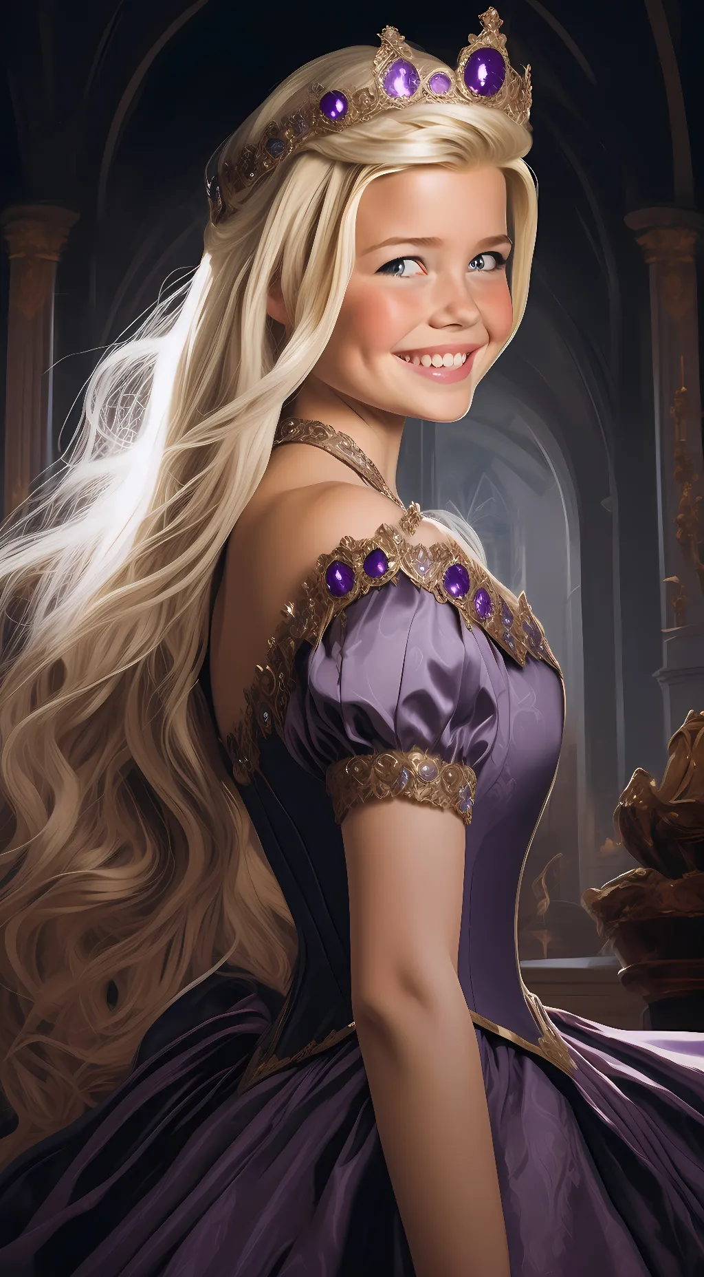 ai character: Rapunzel  background