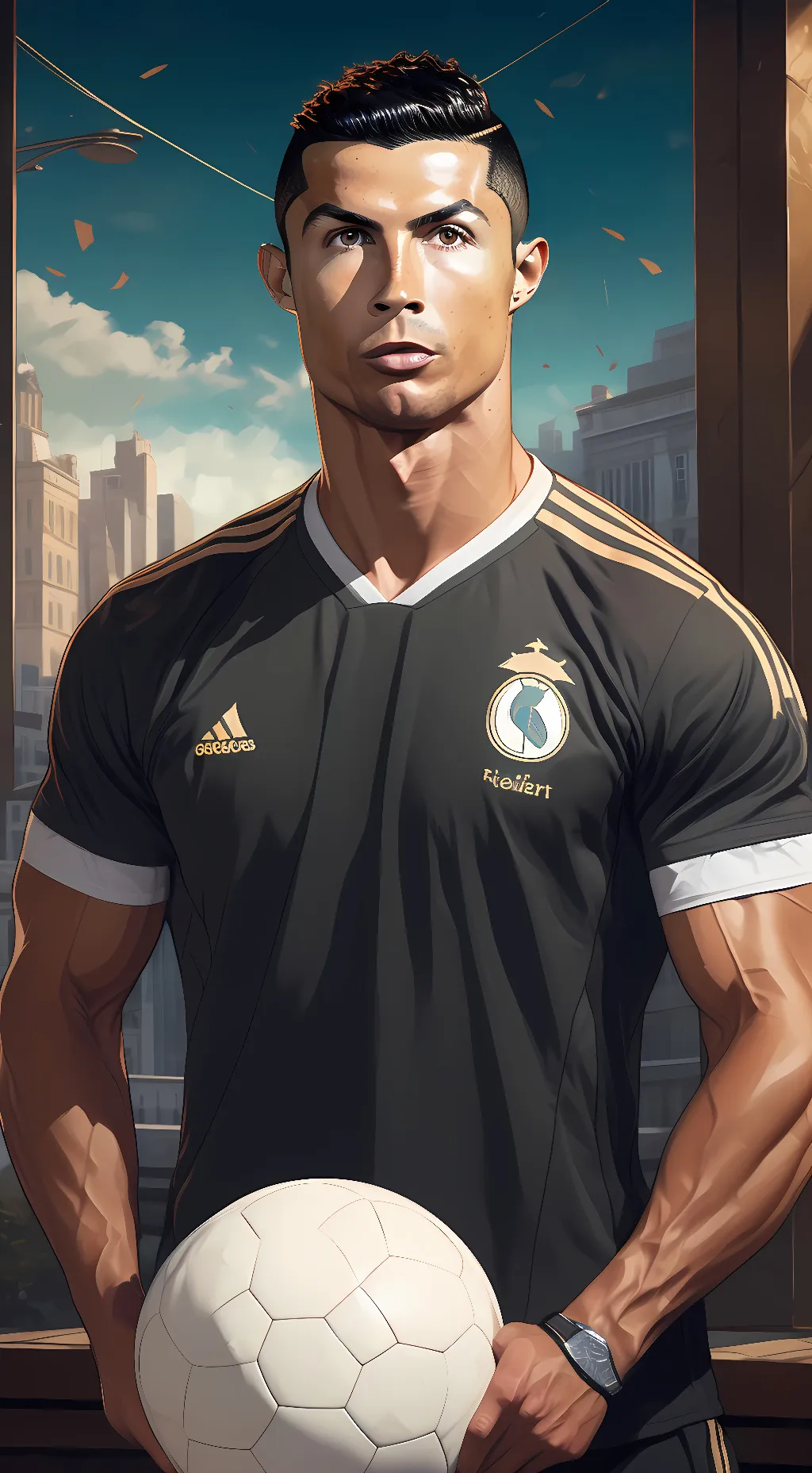 ai character: Christian Ronaldo background
