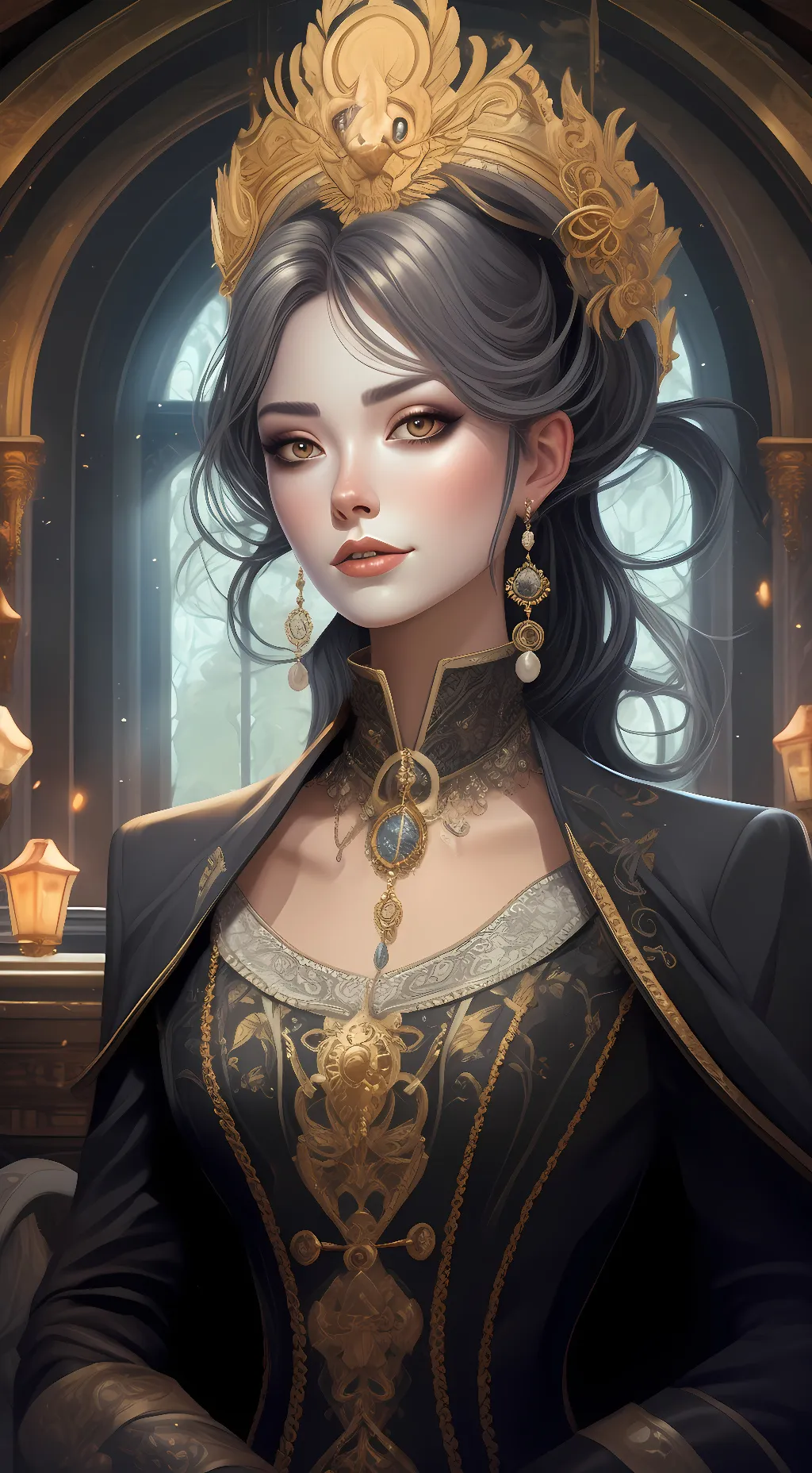 ai character: skull background