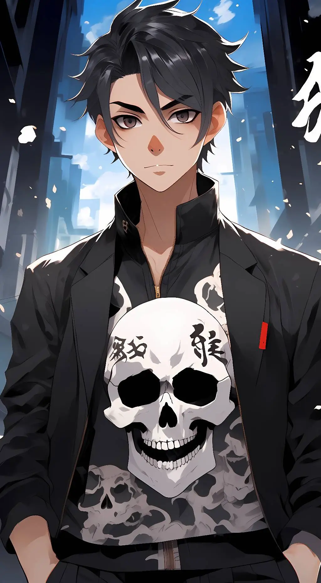 ai character: evil Mikey background