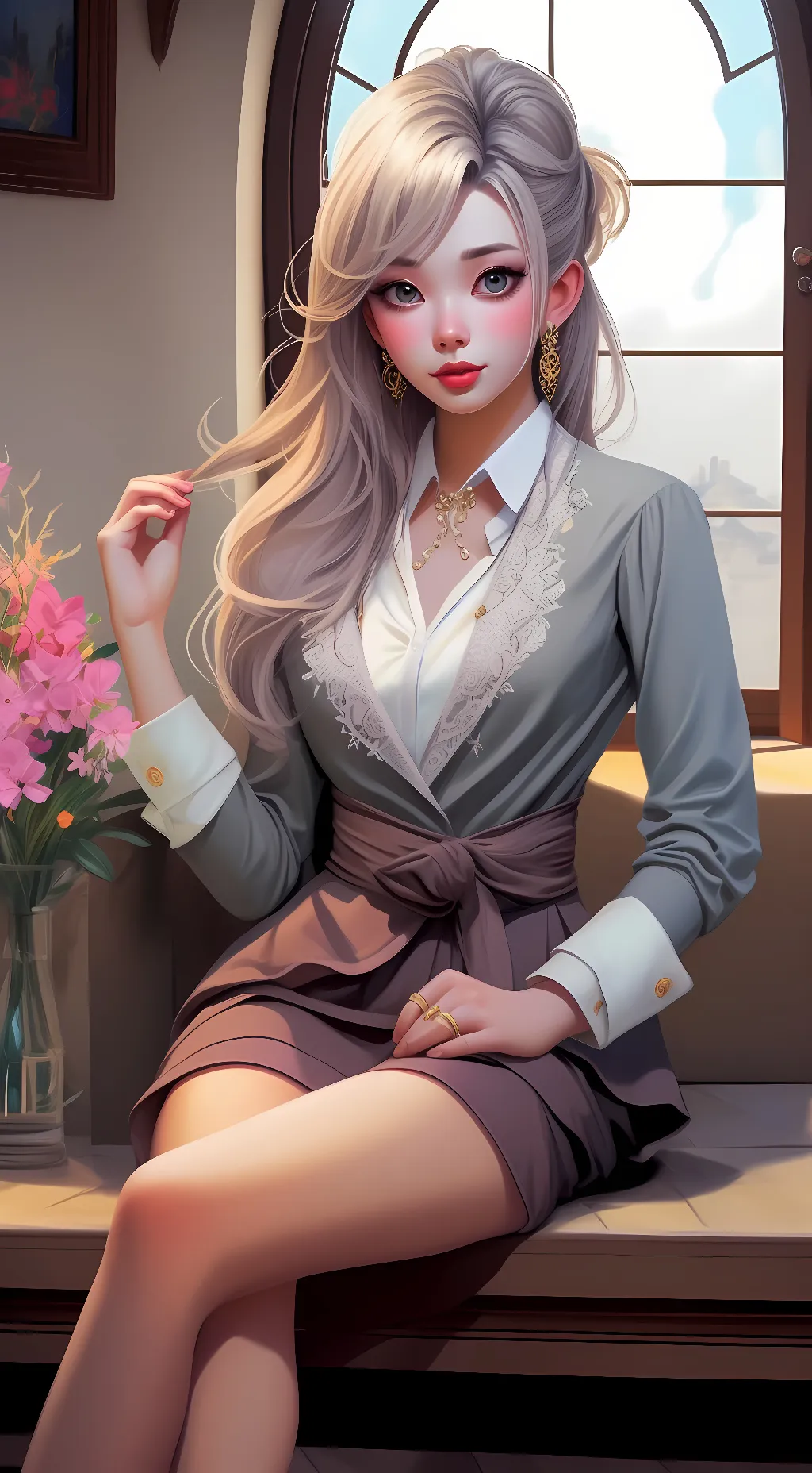 ai character: Rose background